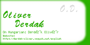 oliver derdak business card